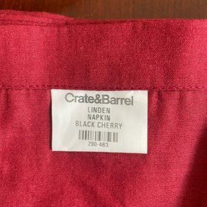 Crate and Barrel Linden Black Cherry napkins